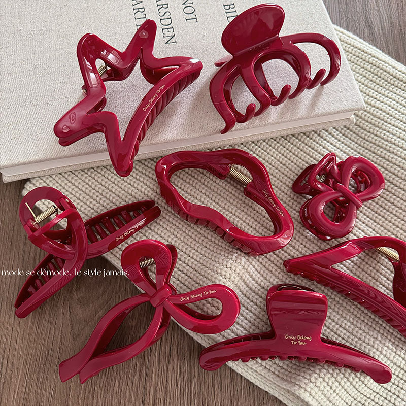 Resin Art Alphabet - Neujahr rote Sammlung große Grab Clip