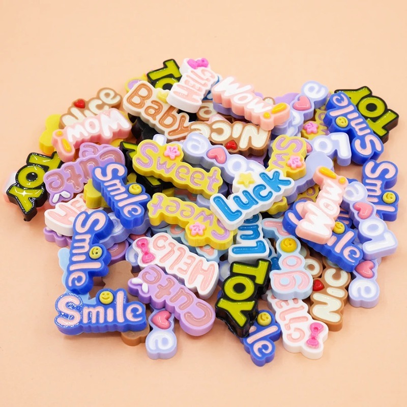 Resin Art Alphabet - 10 Stück niedlichen flachen Rücken wow