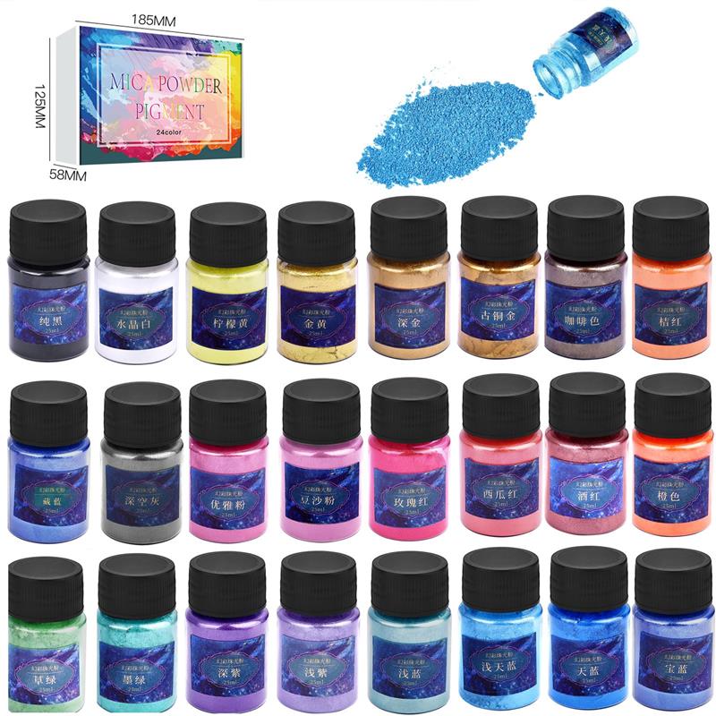 Pearl Powder Resin - 24 farben Epoxy Harz Farbstoff Glimmer