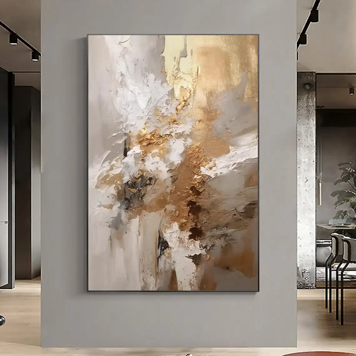 Resin Art On Canvas - Abstraktes Textur-Ölgemälde auf Leinwand, minimalistische Kunst,