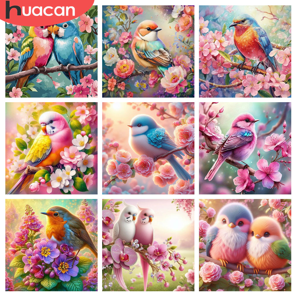 HUACAN Diamant-Gemälde, Vogel, – Resin Art With Rose Bewertung und Preis