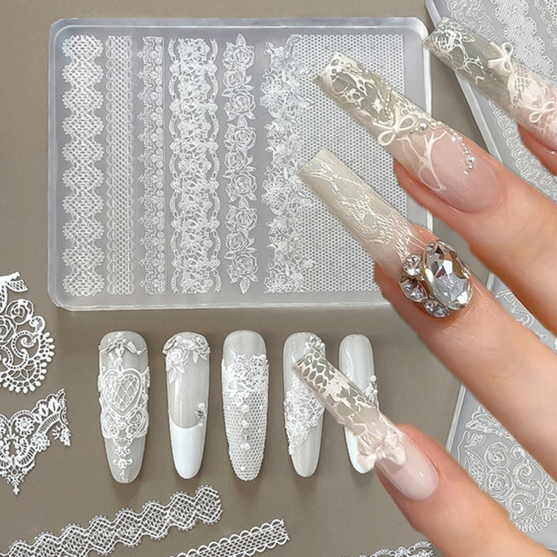 1 Stück Spitzen-3D-Silikon-Nag – Resin Art Template Bewertung und Preis