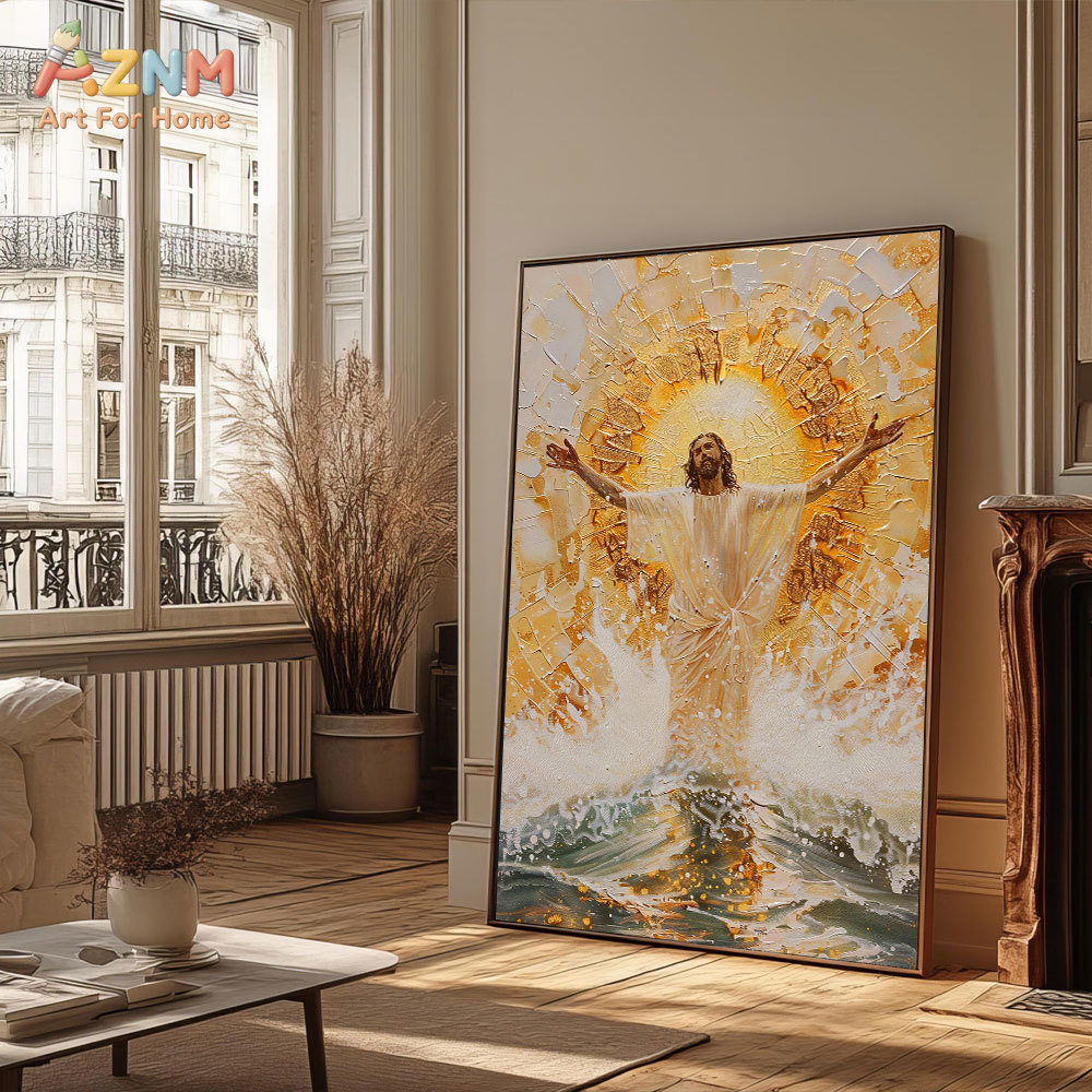 AZNM Jesus Christus Leinwanddr – Resin Art On Canvas Bewertung und Preis