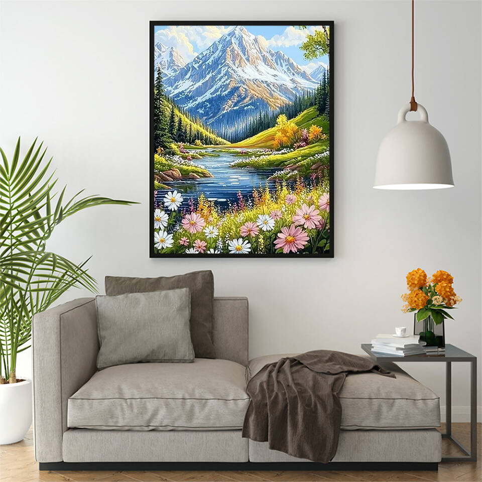 Ölgemälde nach Zahlen, Berglan – Resin Art On Canvas Bewertung und Preis
