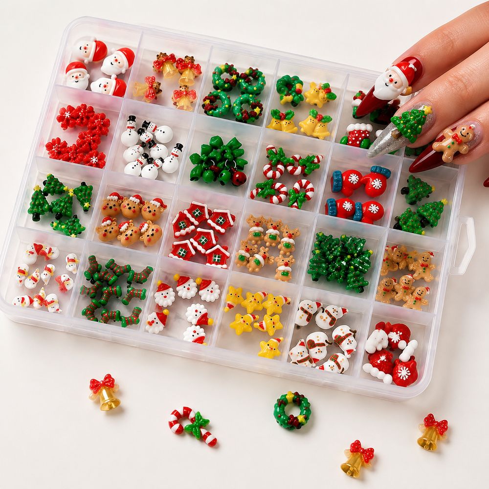 Weihnachtszeit-Harz-Nagelcharm – Xmas Resin Art Bewertung und Preis