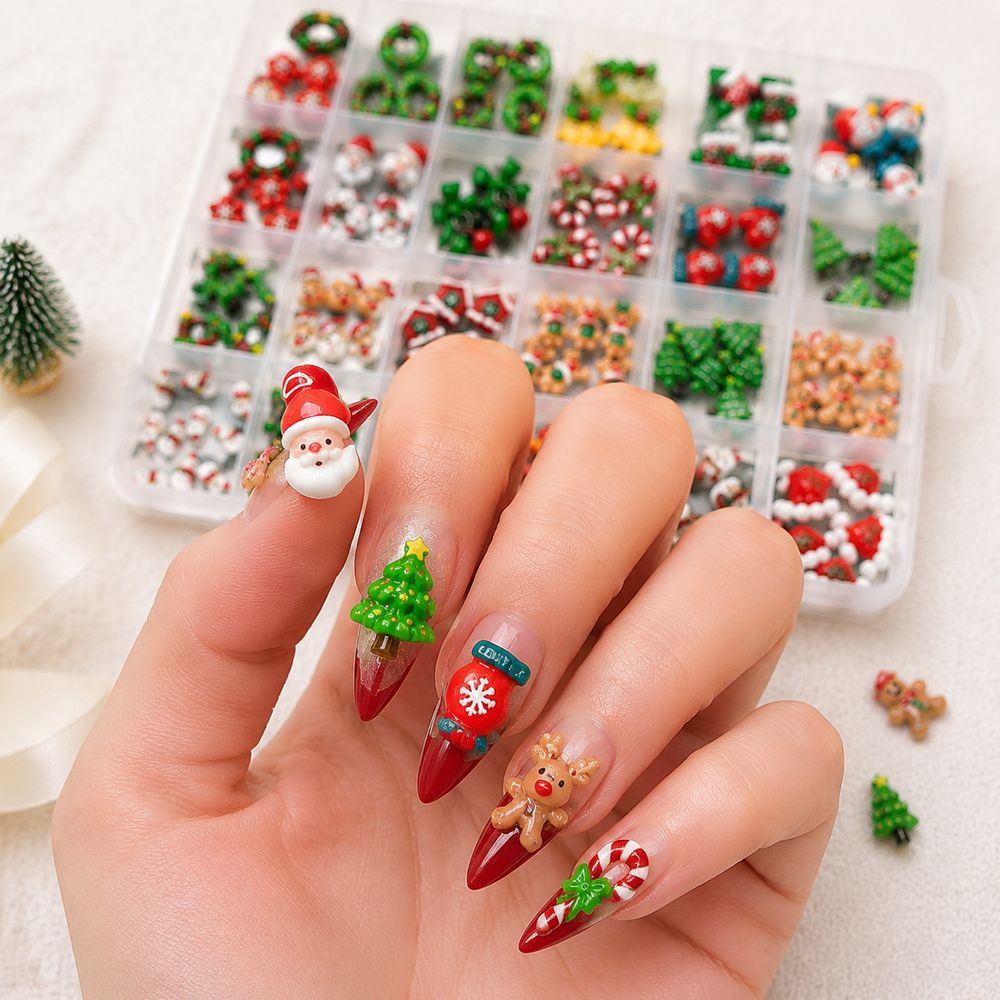 Weihnachtszeit-Harz-Nagelcharm – Xmas Resin Art Bewertung und Preis