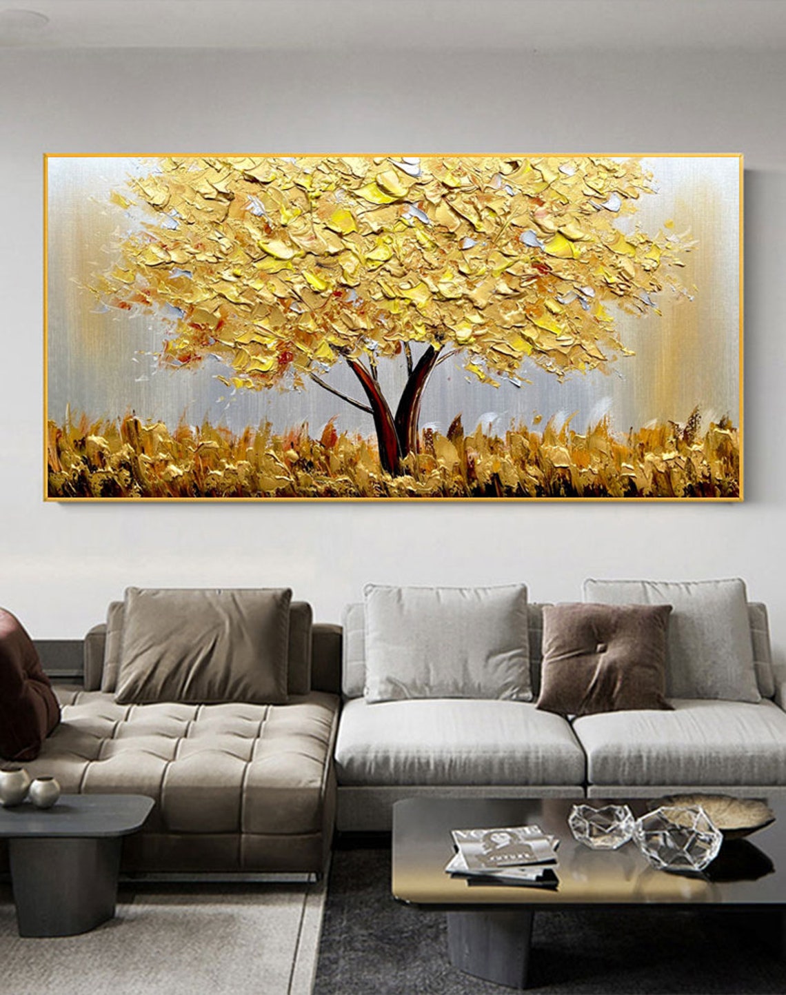Blühender Goldbaum auf Leinwan – Resin Art On Canvas Bewertung und Preis