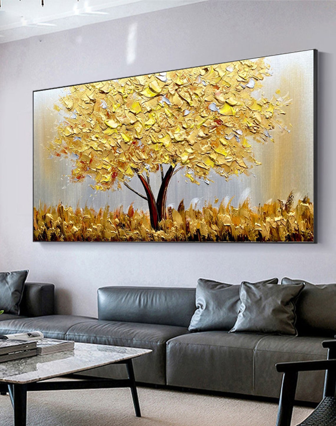 Blühender Goldbaum auf Leinwan – Resin Art On Canvas Bewertung und Preis