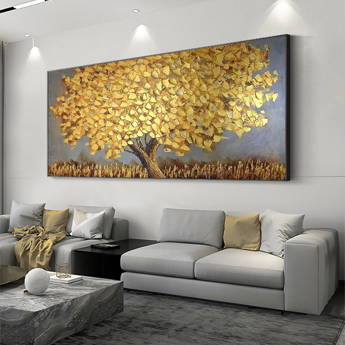 Blühender Goldbaum auf Leinwan – Resin Art On Canvas Bewertung und Preis