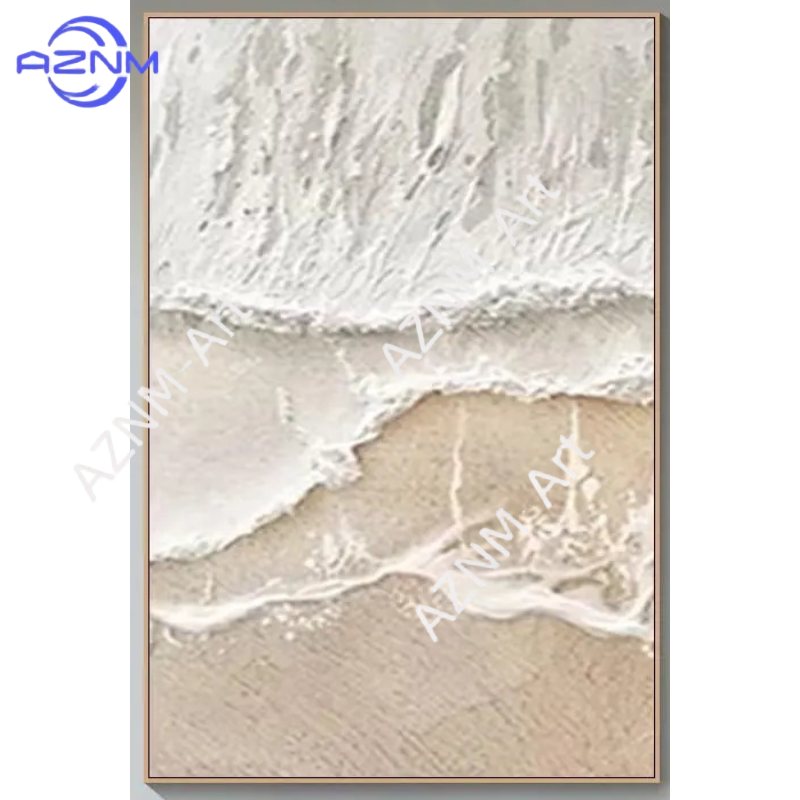 1/3 Stück Strukturierte Beige  – Resin Art On Canvas Bewertung und Preis