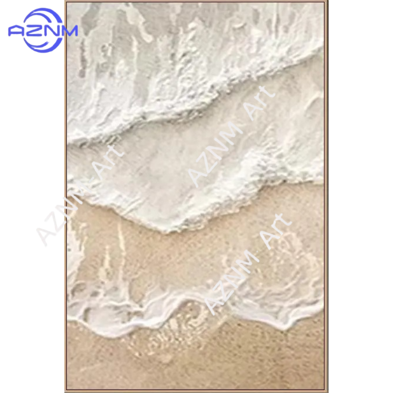 1/3 Stück Strukturierte Beige  – Resin Art On Canvas Bewertung und Preis